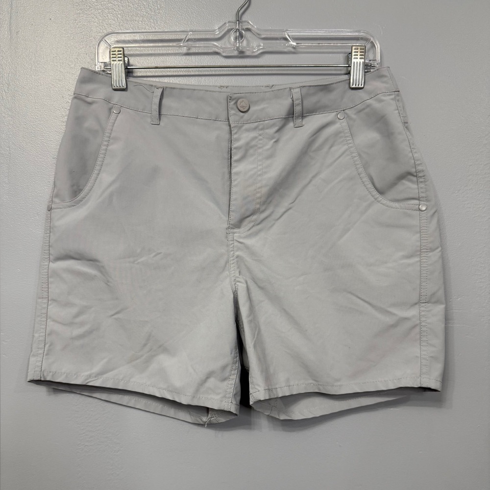 #12) Women's Classic Gray Flat Front Shorts
